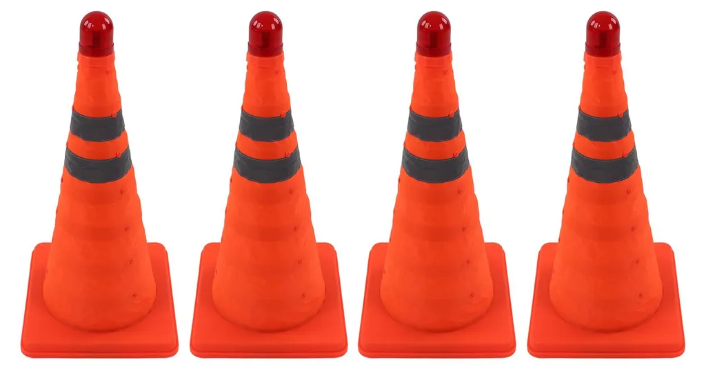 Cône de Signalisation Pliable : Solution Gain de Place avec Éclairage LED - 2