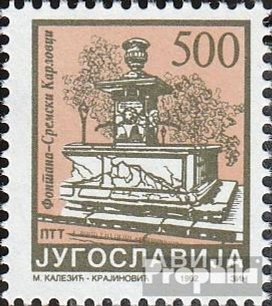 Briefmarken Jugoslawien 1993 Mi 2585A (kompl.Ausg.) Produktbild 
