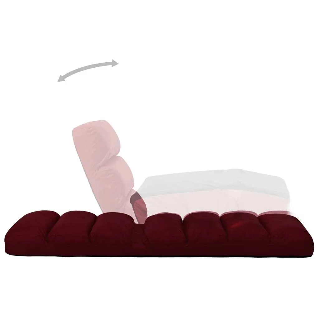 Siège de sol modulable et pliable - Fauteuil d'appoint vin rouge