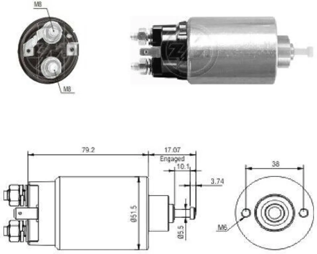 ERA ZM769 Solenoide Motorino Avviamento Ford Ranger OE F8RU-11000-AA