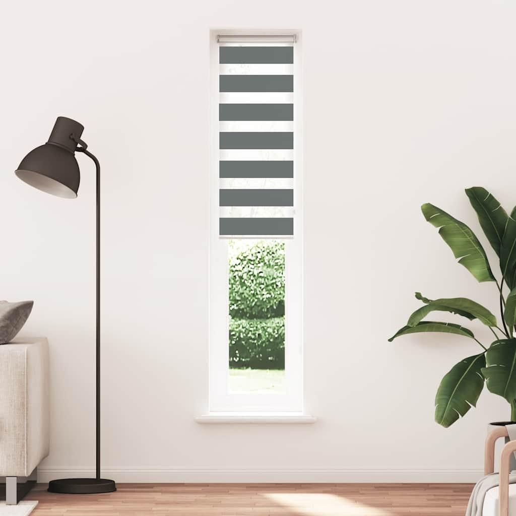 vidaXL Doppelrollo Schwarz 115x100 cm Stoffbreite 110,9 cm Polyester