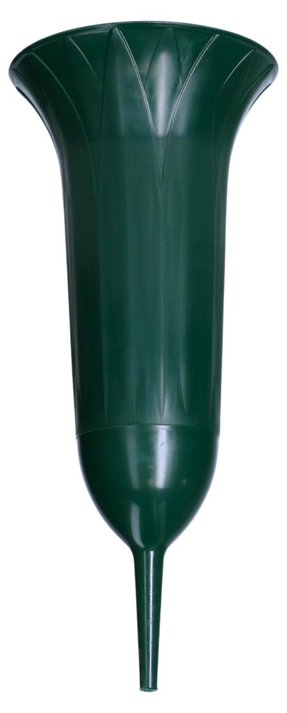 Beerdigungsvase/Grabvasen - Kunststoff - grun - 25 cm - Blumen auf dem Grab