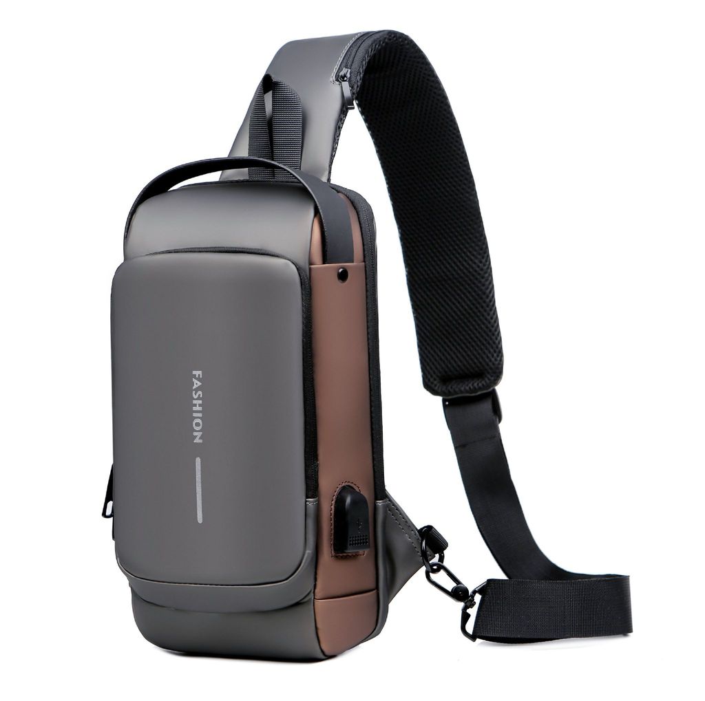 Brusttasche Herren Sling Bag,Passwortschutz Anti-Diebstahl Produktbild 
