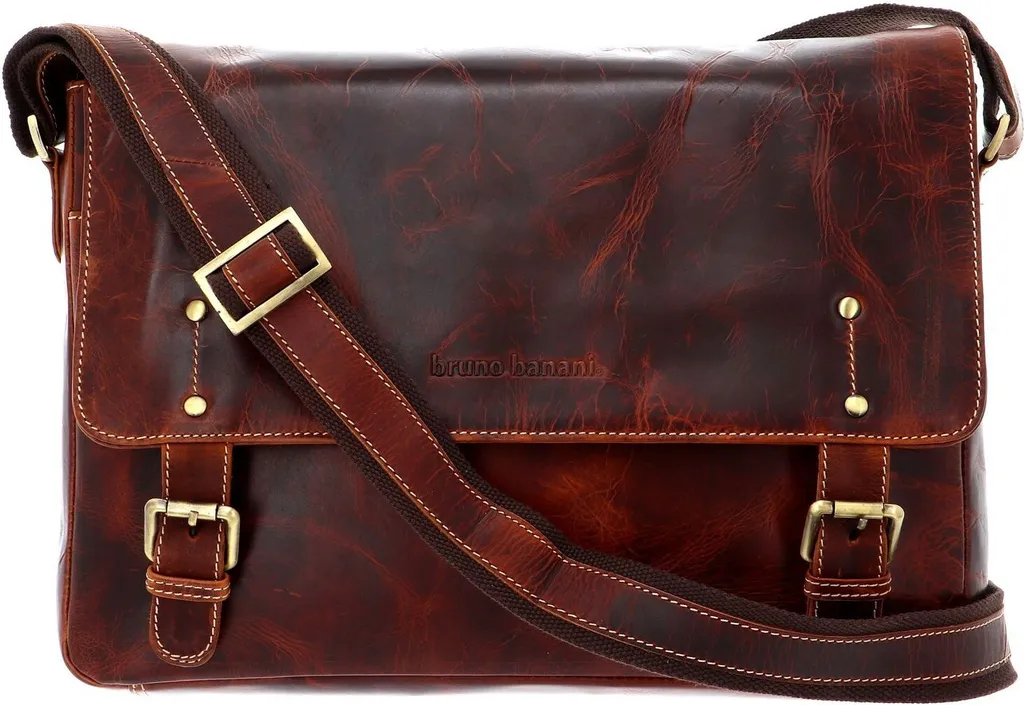Sac Ordinateur Portable Jim Bruno Banani Cognac en Cuir Vintage Chic