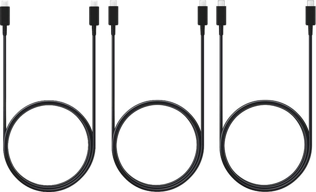 3x Schnell-Ladekabel USB-C 1.8m 5A schwarz für Huawei Mate X3 XS 2 50 Pro 40 Pro XS beidseitig USB Typ C Anschluss