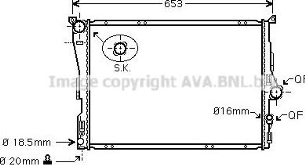 AVA BW2343 Motorkühler OE 17113415693 kompatibel mit X3