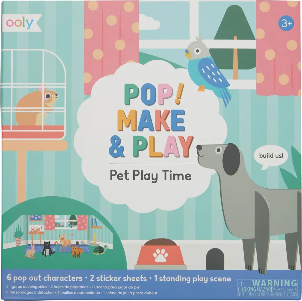 Jeu créatif pop-out Ooly maquette animaux en carton 3D pour enfant