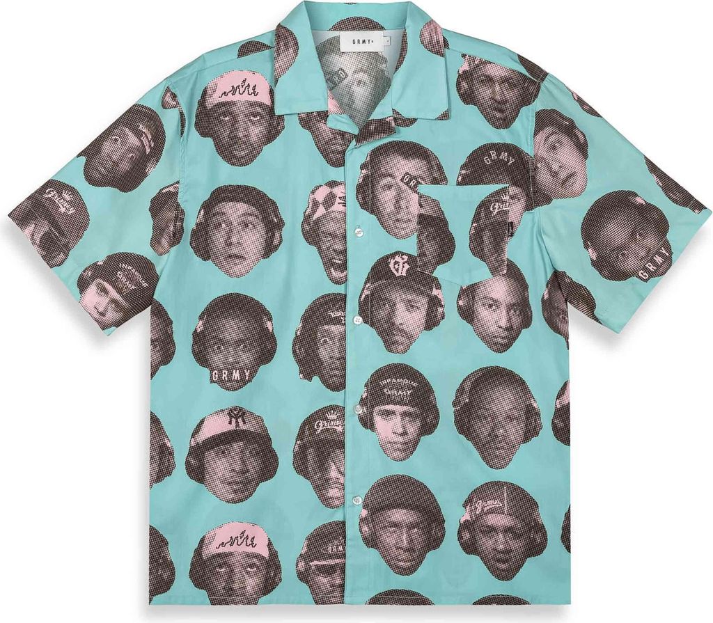 Grimey The Midnite Button Up Kurzarmhemd Blau M Mann Blau M
