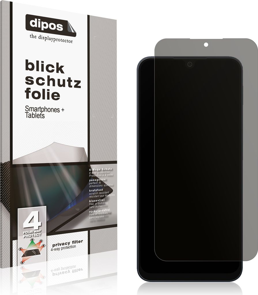 Blickschutzfolie für Samsung Galaxy A16 5G matt Schutzfolie Folie Display Schutz dipos