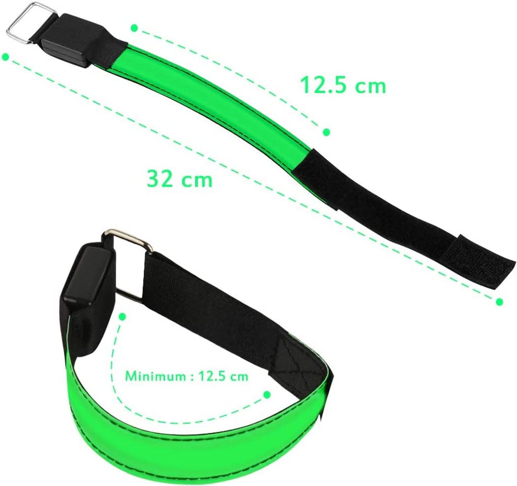 LED Armband Aufladbar, 4 Stück Leuchtband mit