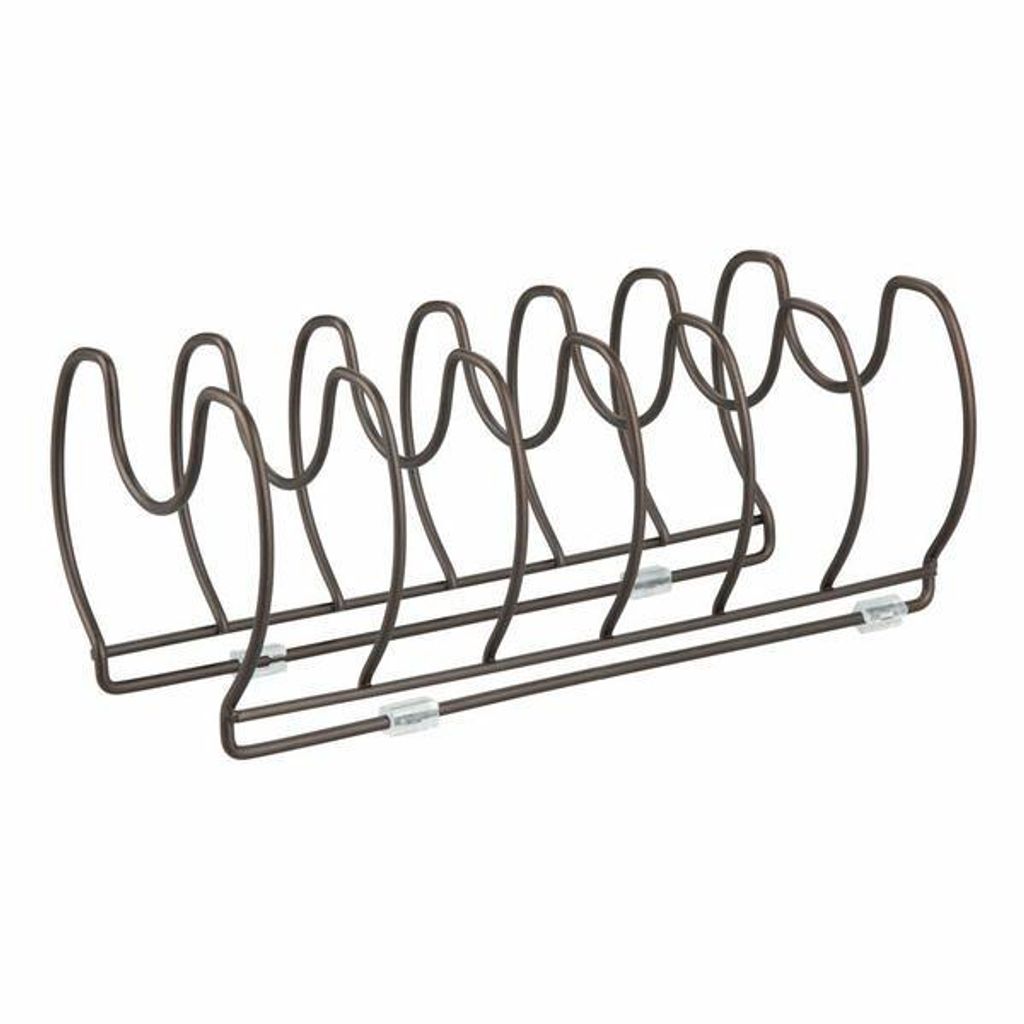 Geschirrablage silber Topfdeckelhalter Pfannenhalter Metall Ständer Rack mDesign