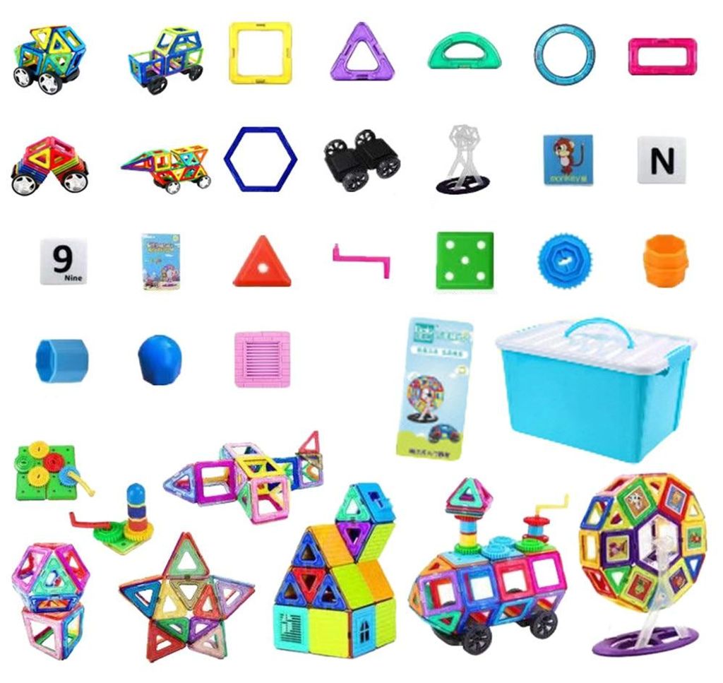 Magnetische Bausteine 217 Teile mini Magnet Spielzeug Kinder DIY Magnetspielzeug Magnet Spielzeug Lernspielzeug Geburtstag Vorschule Kinder Kleinki...