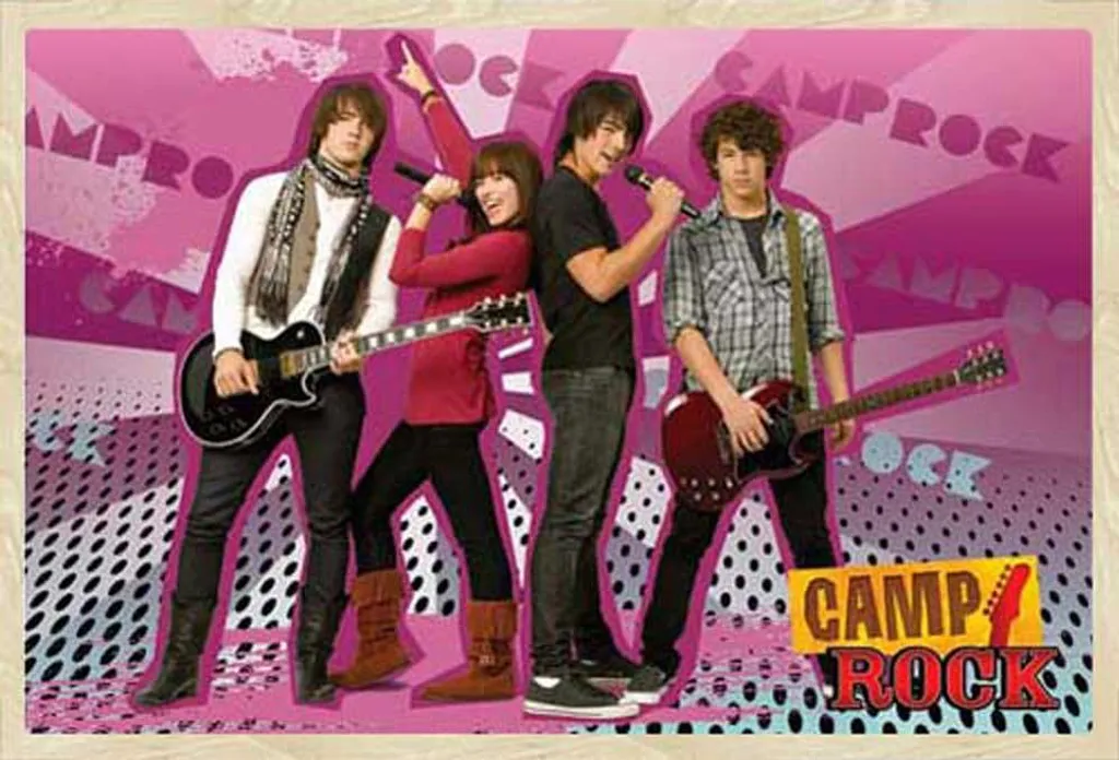 Camp Rock Poster Jonas Brothers Gruppo v3 + Cornice Shinsuke Maxi Rovere