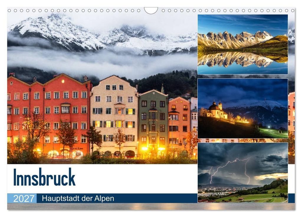 Innsbruck - Hauptstadt der Alpen (Wandkalender 2027 DIN A3 quer), CALVENDO Monatskalender