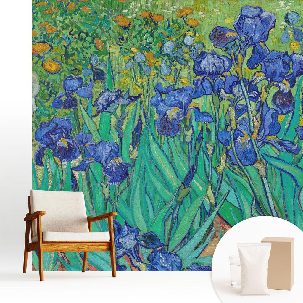 Fototapete - 250x250 cm - Tapete - Wandtapete - Wandbilder - Dekofolie - Tapete Folie - Wand - Dekoration - Wohnzimmer - Gartenblumen