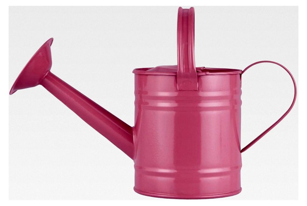 Gießkanne Wasserkanne mit Ausgießer 0,8 Liter Metall PINK