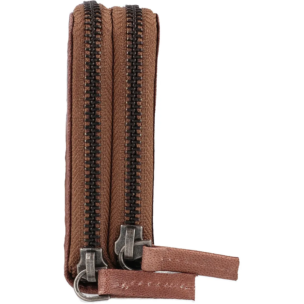 Portefeuille MIKA en cuir gris-marron avec compartiments multifonctions - 5