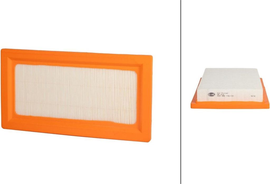 Luftfilter-Einsatz 302 x 158 mm HELLA passend für u.a. FIAT PUNTO