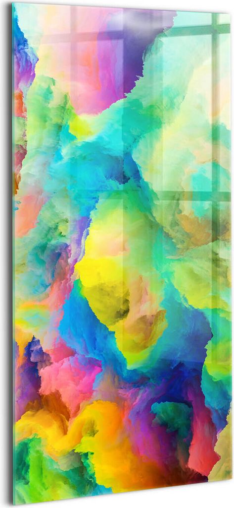 Designer Glasbild - Wandbild - Glas Bild - 70x140 cm - Fraktale Textur