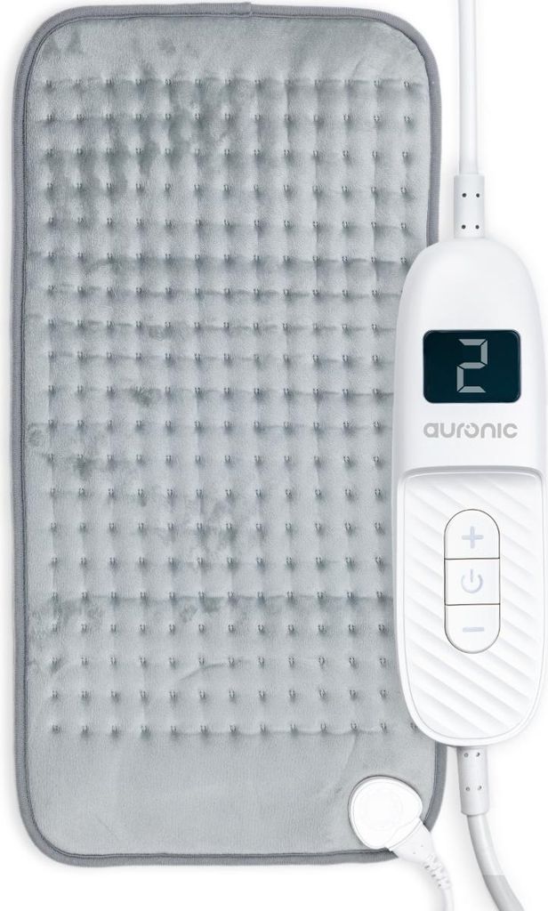 Auronic Heizkissen - Teddy - 45x45 - Kabellos - Aufladbar - Elektrisches Kissen - Infrarot - Grau