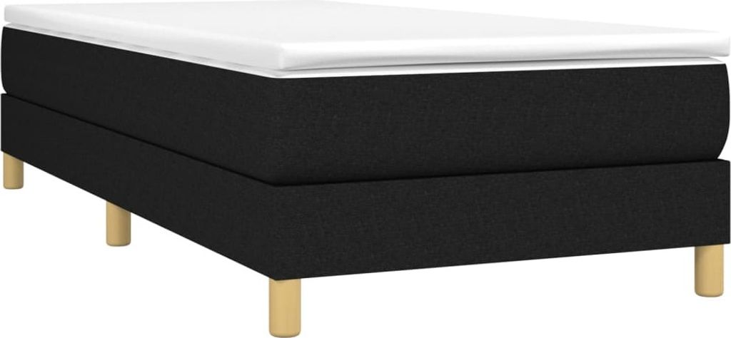 vidaXL Boxspringbettgestell Schwarz 100x200 cm Stoff Produktbild 