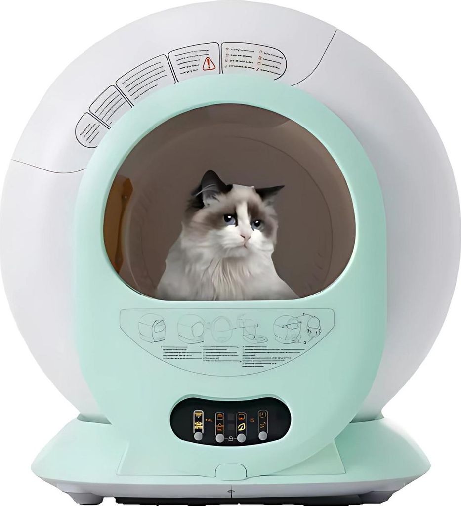 Happiq Selbstreinigende Katzentoilette – Automatische Smart-Katzenbox mit App-Steuerung – 65L Kapazität – Geruchsfrei & Sicher – Für Mehr...