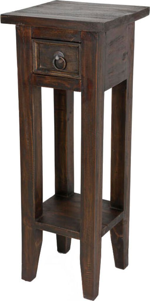 Tavolino in mogano con cassetto 67 x 25 cm - marrone - Immagine del prodotto 
