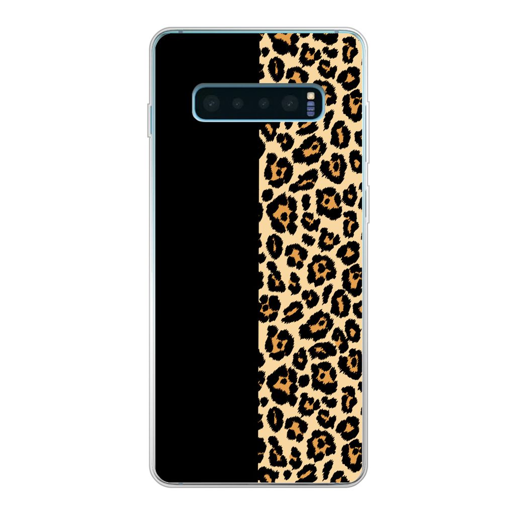 MuchoWow Handyhülle Schutzhülle Hülle für Samsung Galaxy S10 Lite Panther Druck - Design - Tiere Silikon Softcase Handy Hülle - Schutz