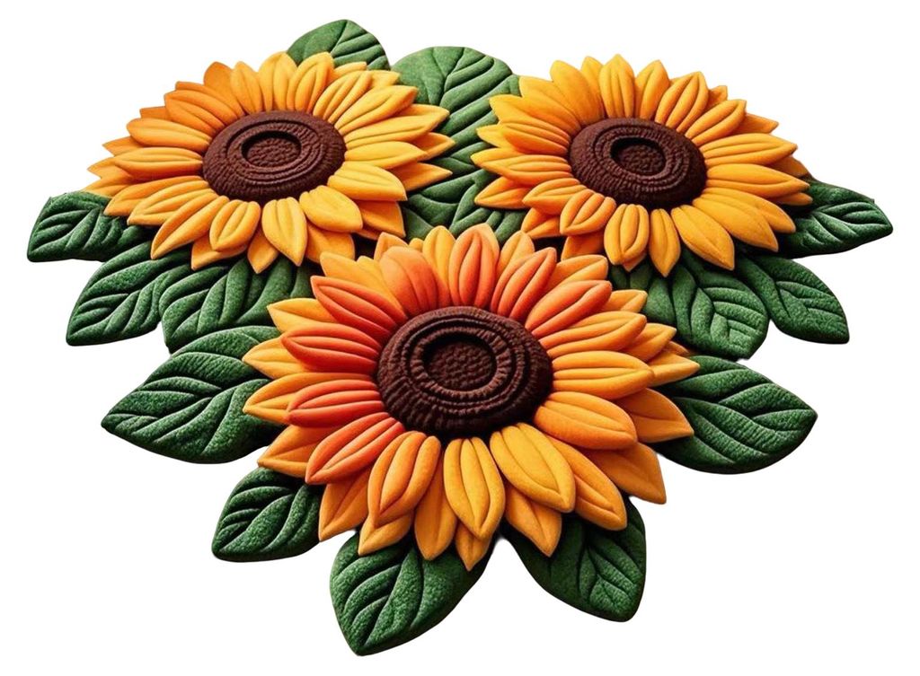 Sonnenblumen-Fußmatte, rutschfest, Wohnzimmerteppich, Landhausstil-Teppich, dekorativer Blumenteppich für Schlafzimmer, Spielzimmer, Badezimmer A