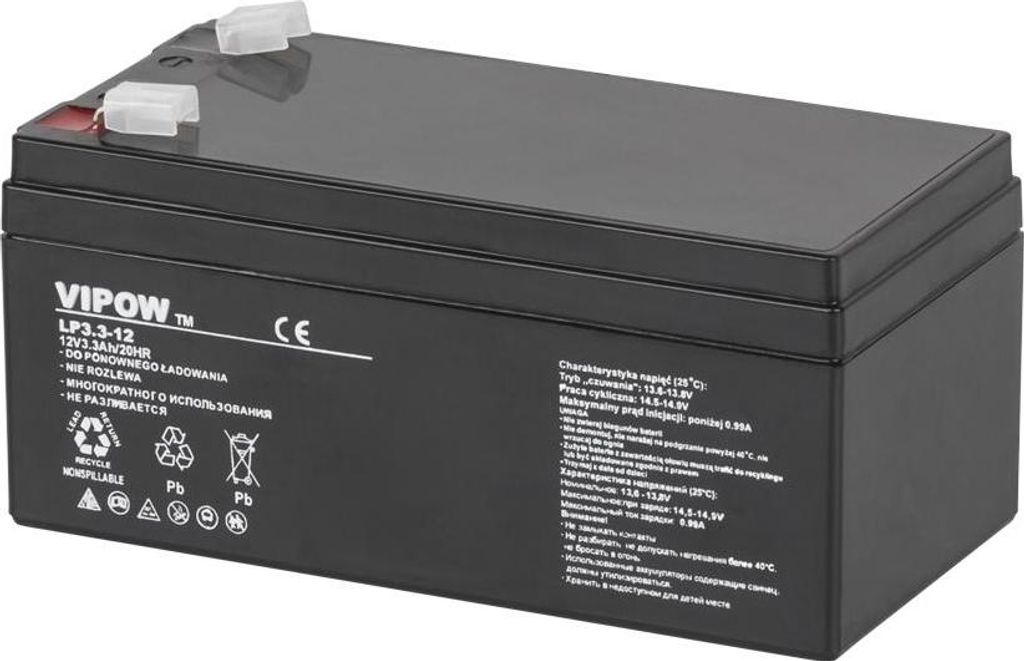 12V 3,3Ah Vipow Gel Batterie - Wartungsfrei & Langlebig für Spielzeug & Waagen