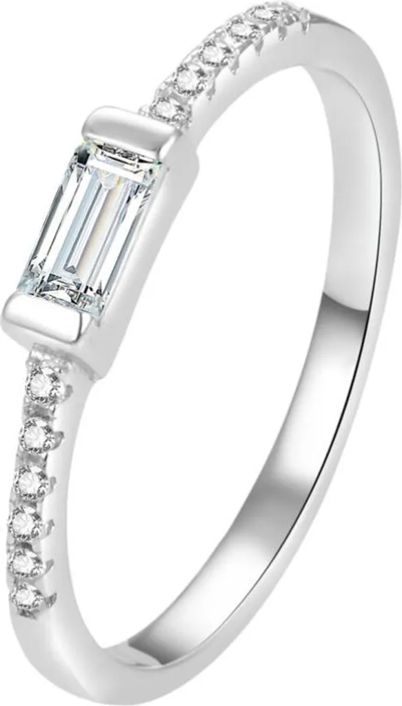 Bague minimaliste en argent et zircons AGG407 - Taille 56 mm Chic