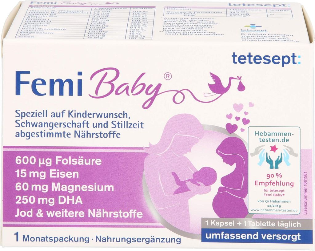 tetesept Femi Baby gélules + comprimés en cas de désir Image du produit 