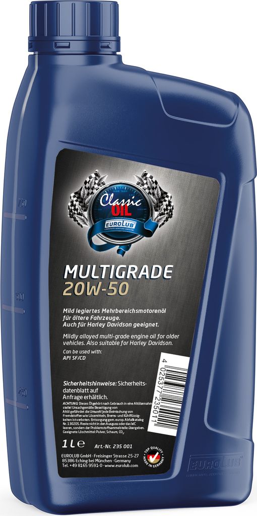 CLASSIC MULTIGRADE SAE 20W-50 Motoröl - 1 L