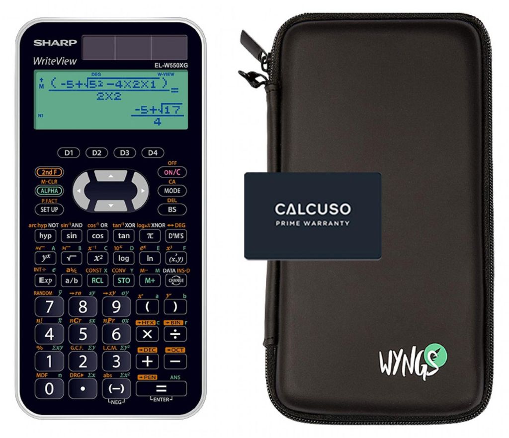 Sharp EL-W550XG inkl. WYNGS Schutztasche Schwarz - Produktbild 