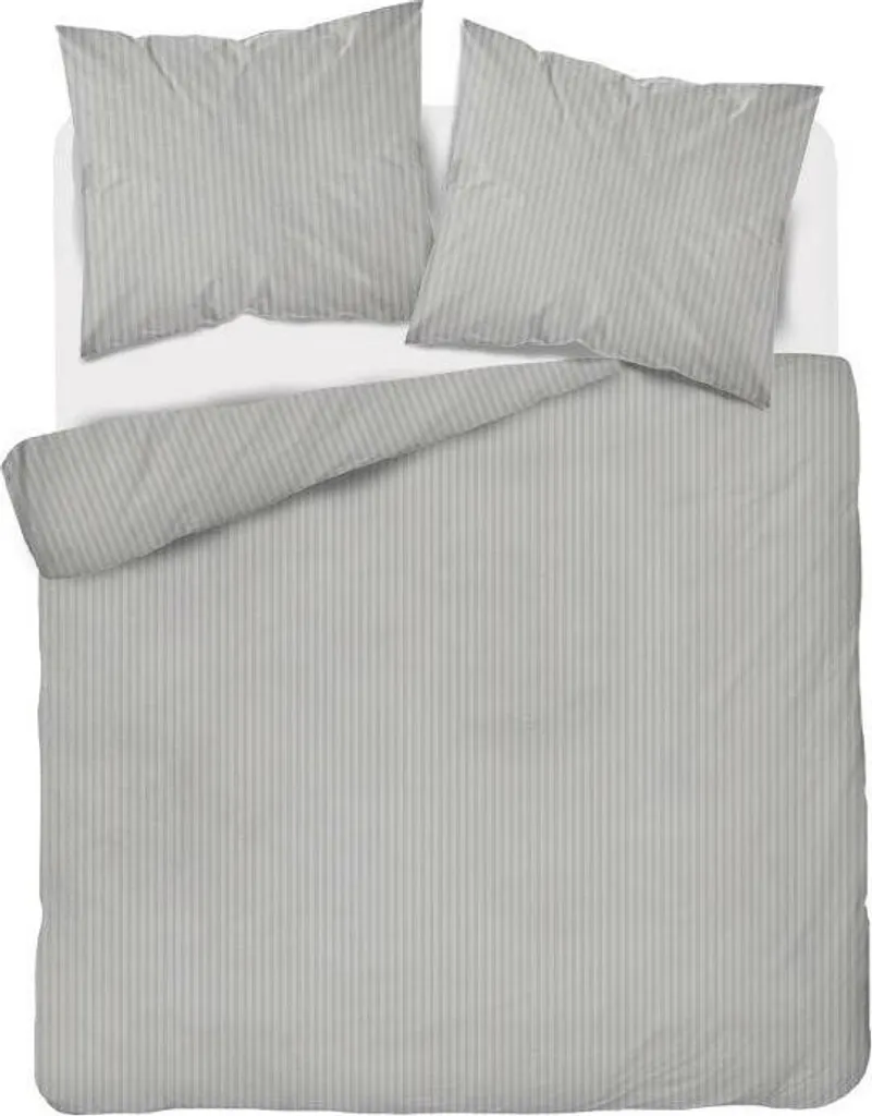 Set Letto Matrimoniale 220x200 Raso di Cotone Grigio Deco4Home Luxe