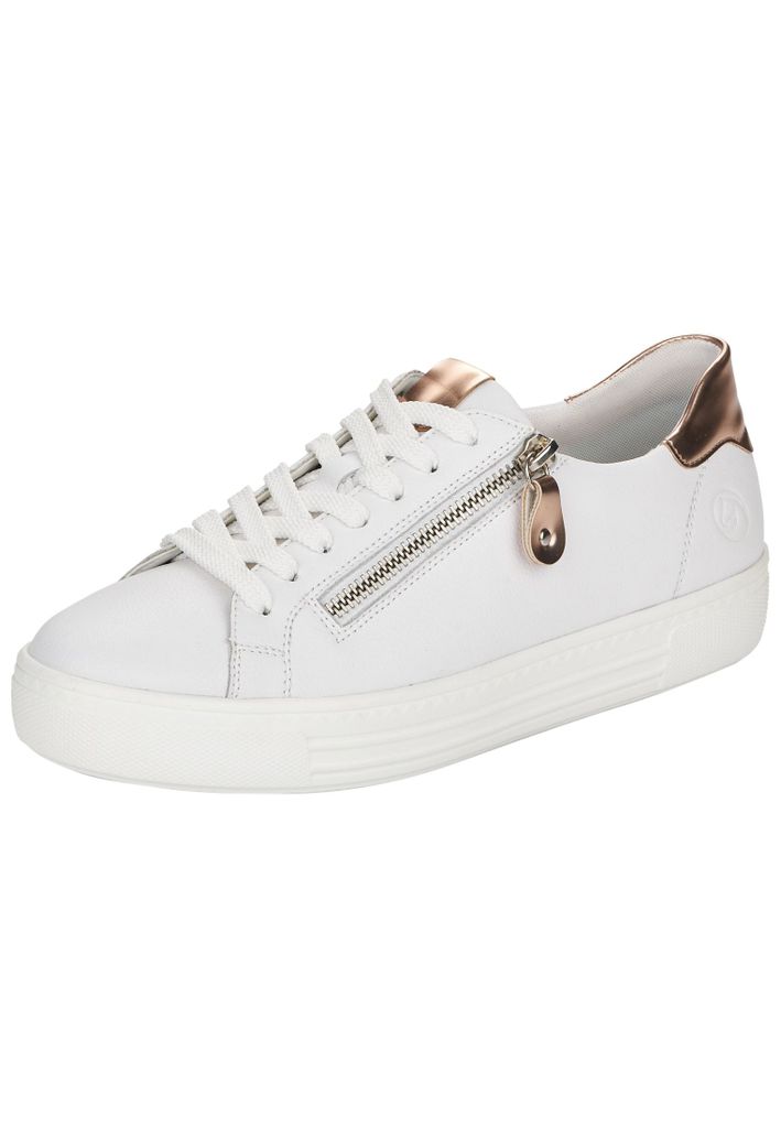 Remonte Sneaker - Edelweiß / Metallic Glattleder Größe: 41 Normal