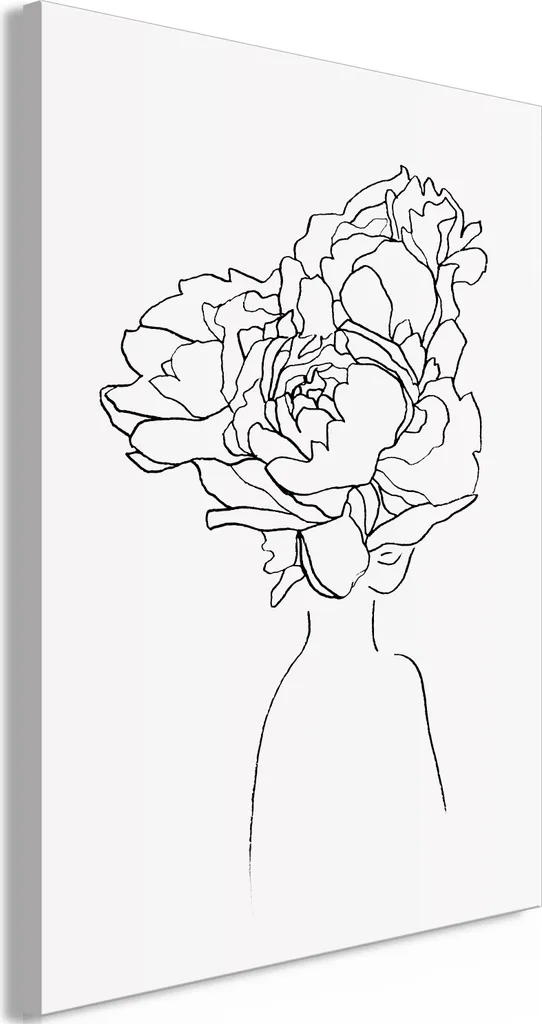 Quadro in tessuto non tessuto - Sopra i fiori (1 parte) verticale 40x60 cm persone h-A-0201-b-a
