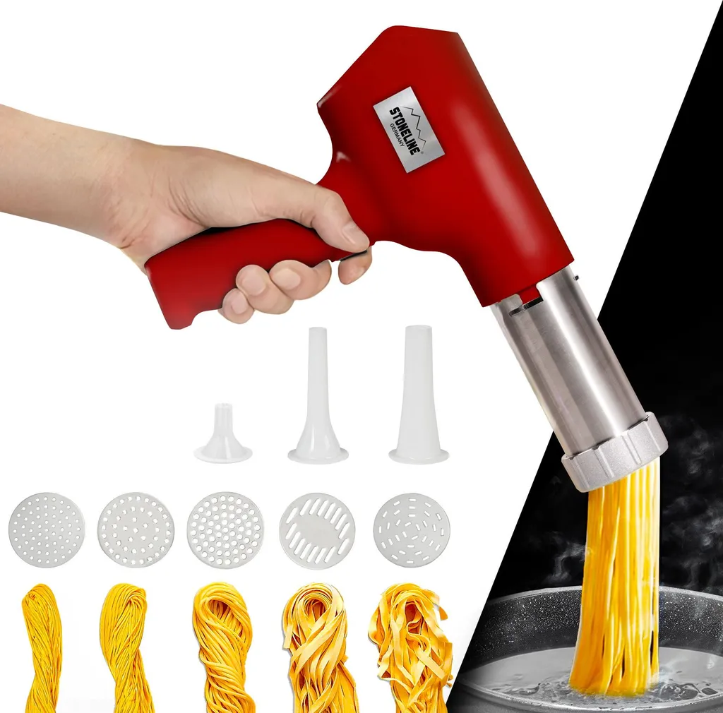 Machine à pâtes électrique STONELINE® rouge - Pasta Maker 230V robuste - 7