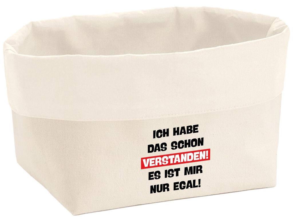Huuraa Organizer Schon verstanden ich mit nur egal 8 Liter Large Canvas Baumwolle Utensilo Geschenkidee