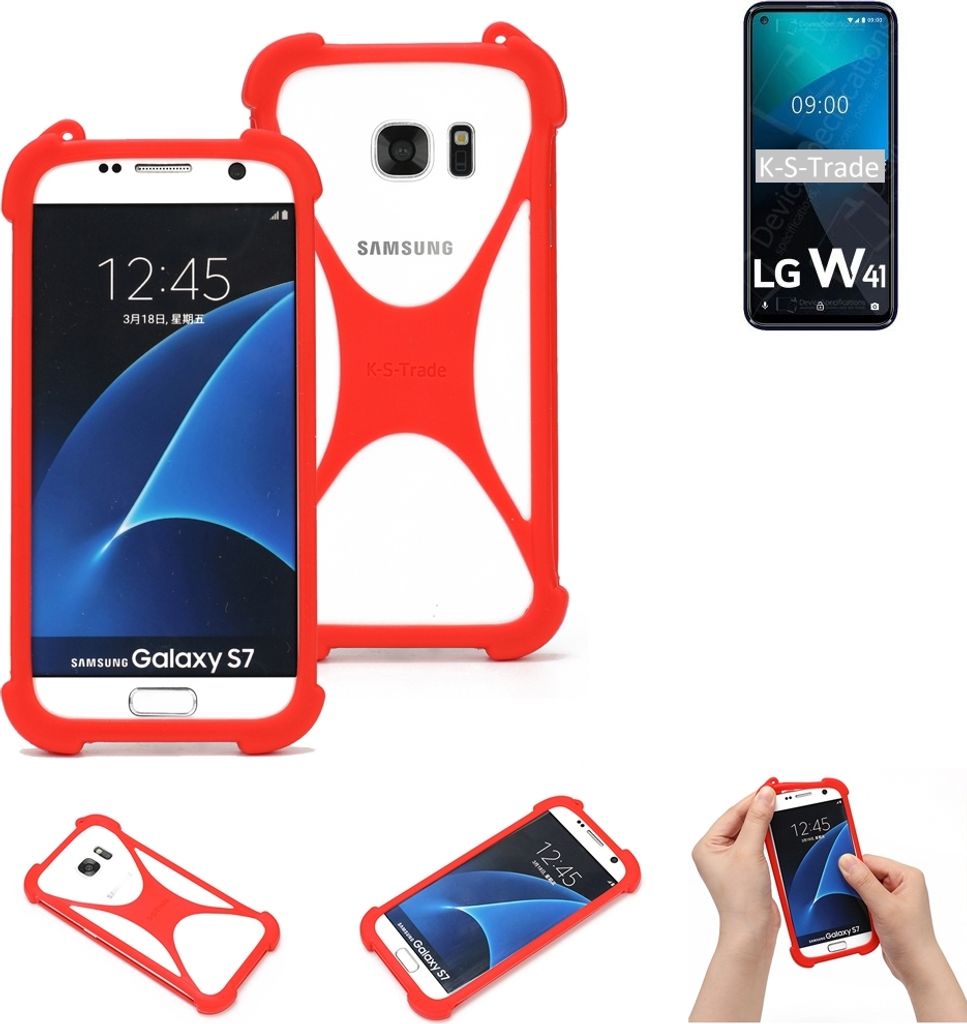 K-S-Trade Handy-Hülle kompatibel mit LG Electronics W41 Schutz-Hülle Bumper Silikon Schutz Hülle Cover Case Silikoncase Silikonbumper TPU Softcase