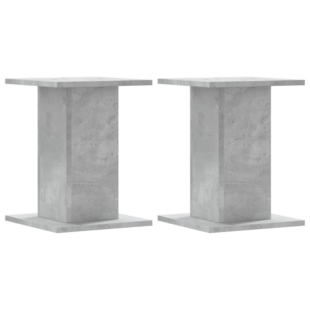 vidaXL Set 2 Stand Altoparlanti 30x30x40 cm Legno Effetto Cemento