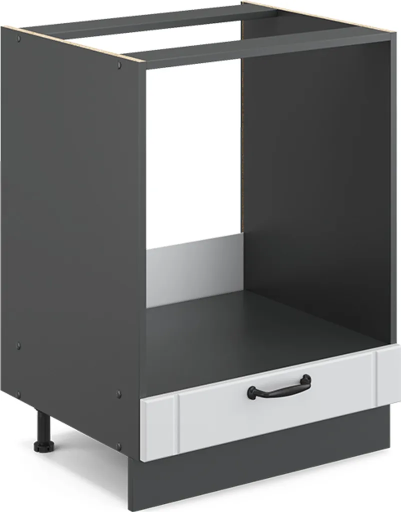 Vicco mobile per forno da incasso Fame-Line, 60 cm senza piano di lavoro, Bianco casa di campagna/Antracite