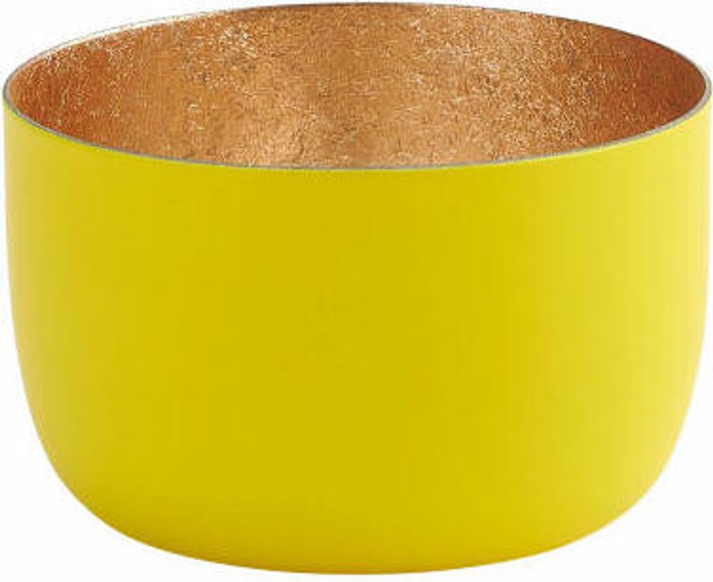 Gift Company Windlicht Madras S, Teelichthalter, Kerzenhalter, Eisen, Gelb, 5 cm, 1092503010