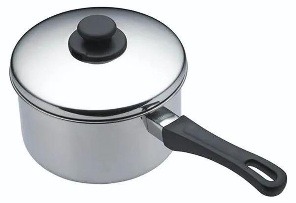 KitchenCraft Kochtopf mit Deckel of Edelstahl, 12 x 5,5 cm - 640 ml