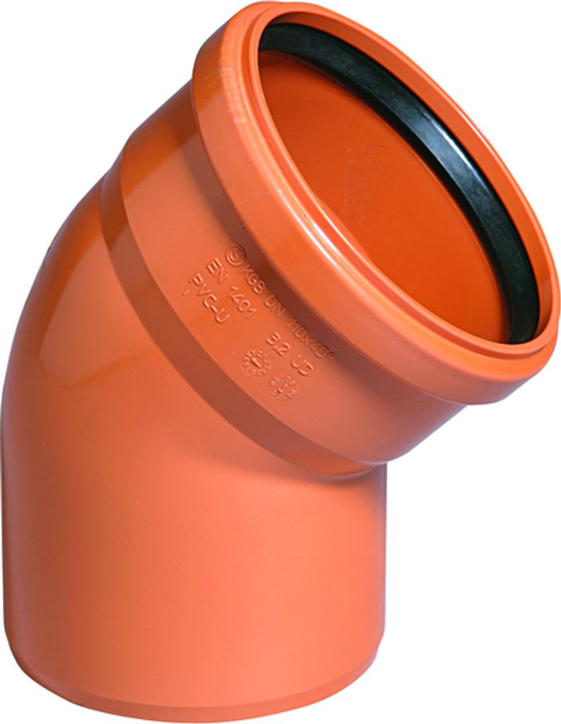 Koleno kanalizační PVC Osma KGB 87°, DN 250, oranžová Obrázok produktu 