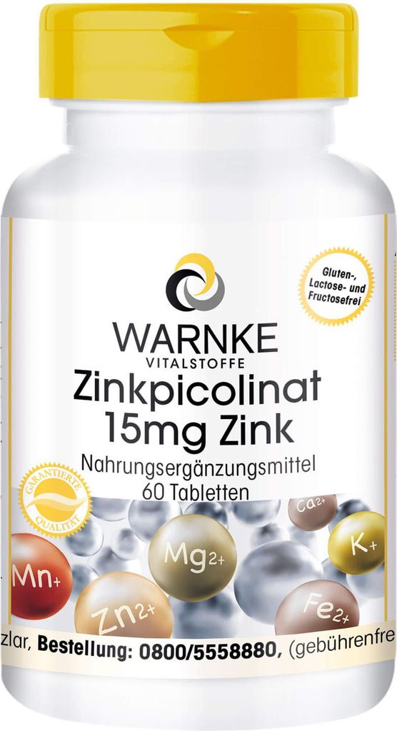 Zinkpicolinat 15 mg Zink Tabletten 60 St