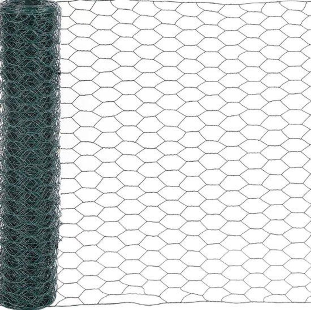 Gitternetz - 100cm x 10m - Schutznetz - Gitternetz sechseckig - Maschenweite 27mm - verzinktes Stahl - sechskantige Maschenweite - multifunktional ...