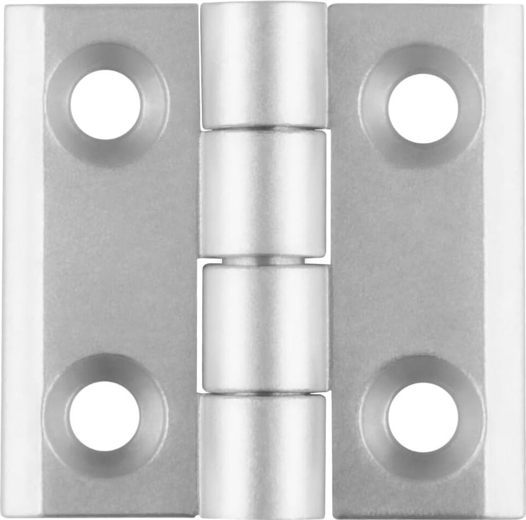 S-POLYTEC Scharniere, Möbelscharniere, Türscharniere aus Kunststoff und Zinkdruckguss für Möbel und Konstruktionsprofile (4, 48mm x 48mm Metall)