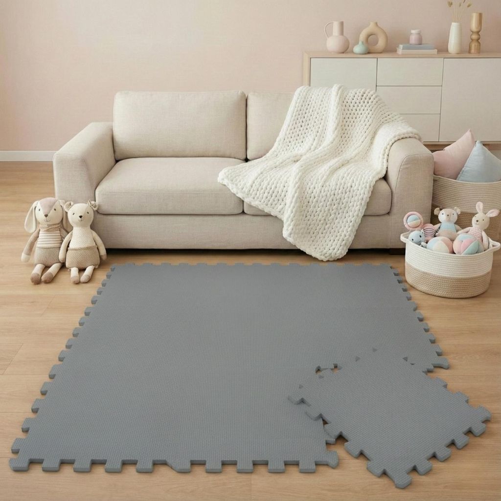 9 Teile Baby Kinder Puzzlematte ab Null - 30x30 Puzzle Spielmatte Krabbelmatte