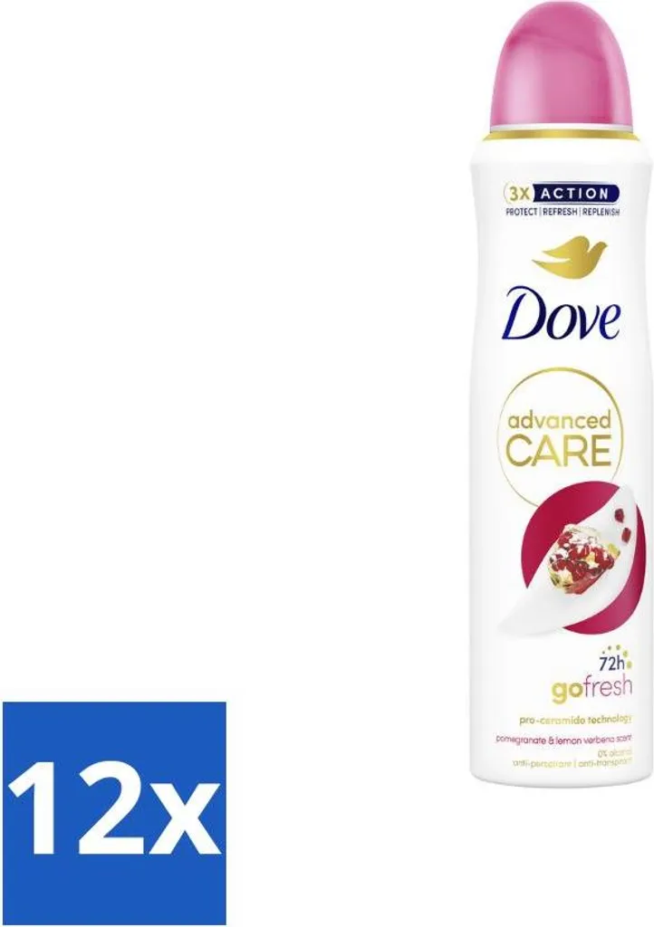 Offerta 12 Pezzi Dove Spray Melograno 150ml - Massimo Risparmio